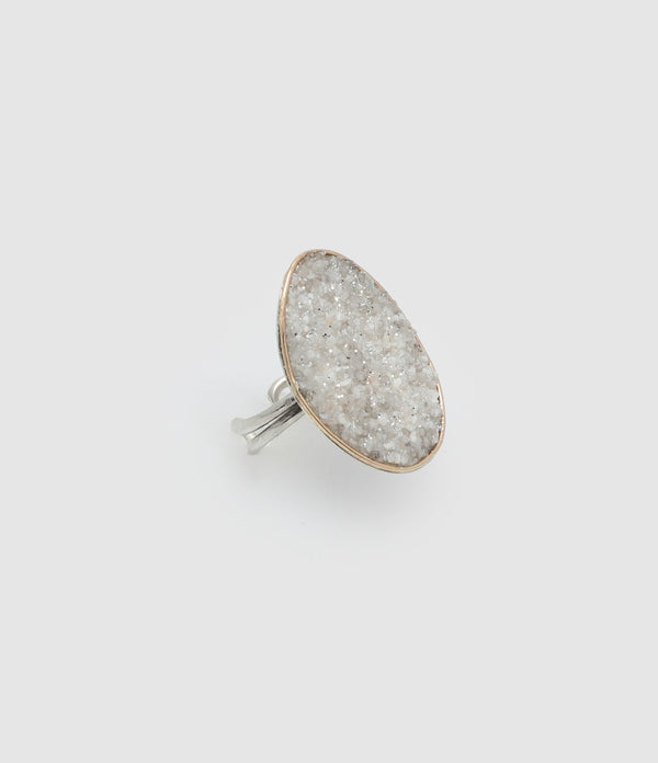 Lsonge - Bague Sublime Stella Xl Gris Or - Femme