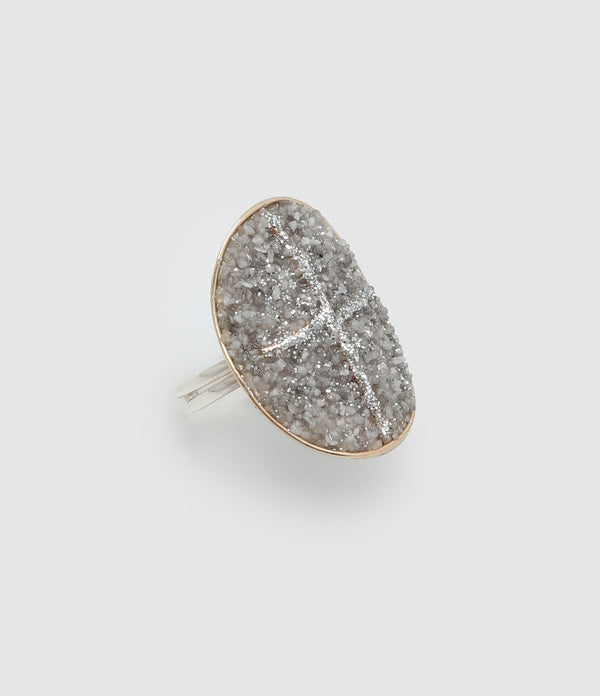 Lsonge - Bague Sublime Stella Croix Ovale Or - Femme