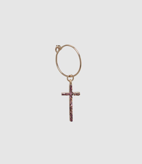 Lsonge - Créole Croix L Violet (Vendue À L'Unité) - Femme