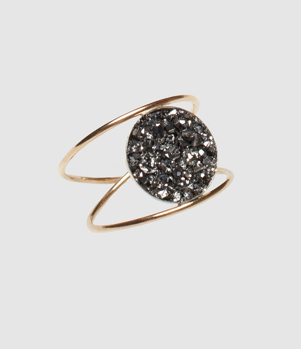 Lsonge - Bague Sublime Nude Bliss Cristal Dark Or Jaune - Femme