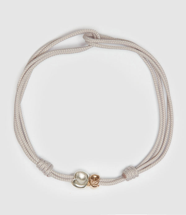 Lsonge - Bracelet Sublime Cordon Pépite Or Argent Gris - Femme