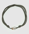 Lsonge - Bracelet Sublime Cordon Pépite Or Argent Kaki - Femme