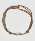 Lsonge - Bracelet Sublime Cordon Pépite Or Argent Taupe - Femme