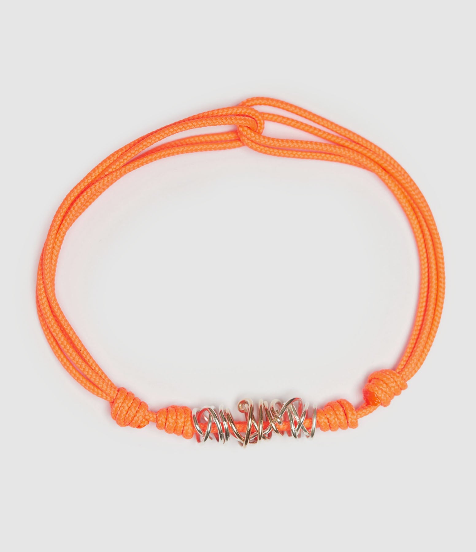 Lsonge - Bracelet Sublime Cordon Spirale Or Argent Orange - Femme