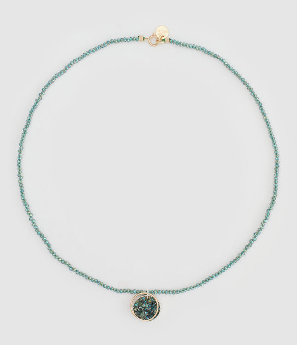 Lsonge - Collier Sublime Bliss Stone Cristal Green - Femme