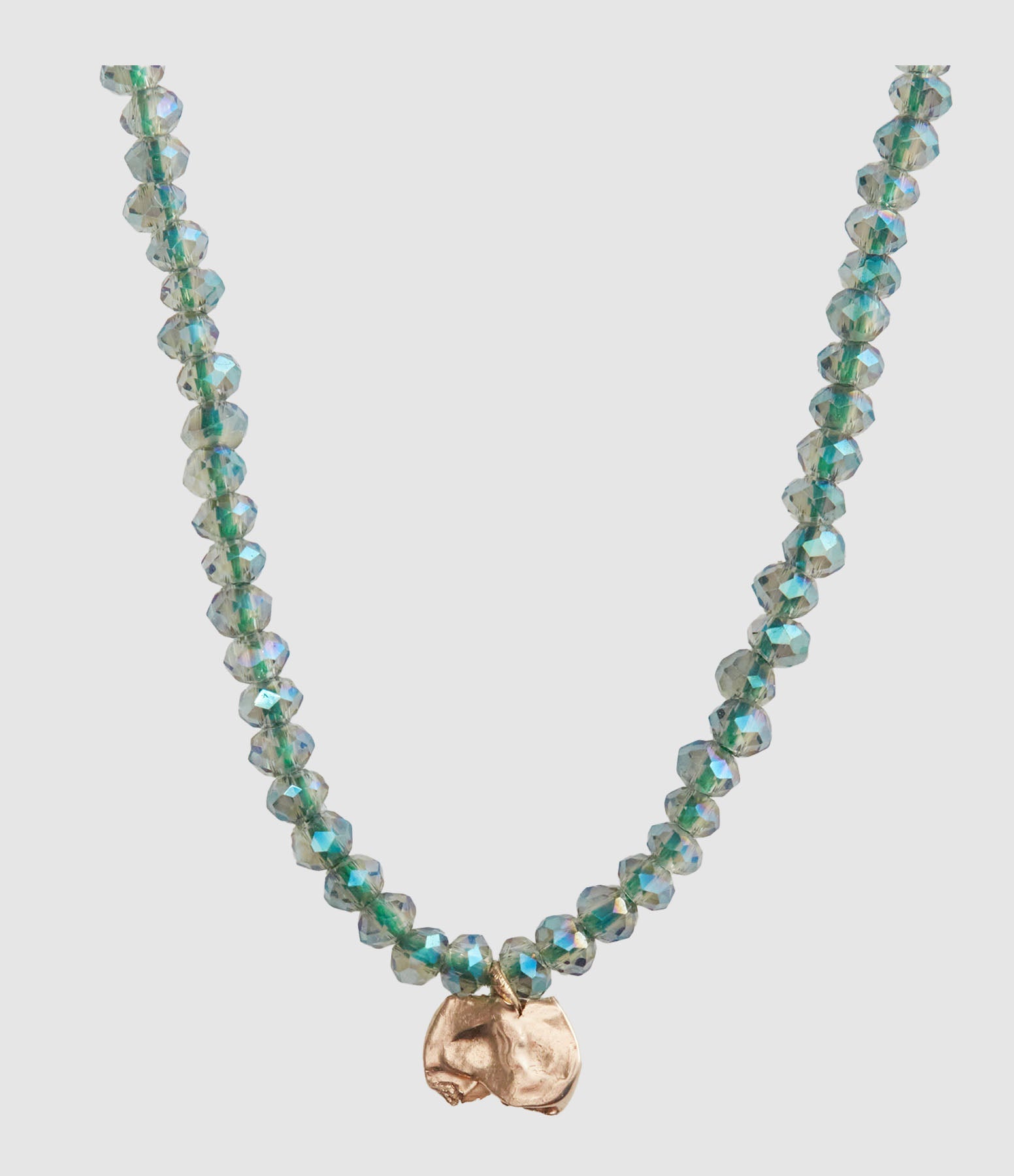 Lsonge - Collier Stone Pépite Cristal Military Or Jaune - Femme
