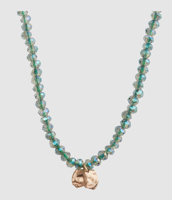 Lsonge - Collier Stone Pépite Cristal Military Or Jaune - Femme
