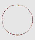 Lsonge - Collier Sublime Stone Spirale Or Argent Rubis D'Inde - Femme
