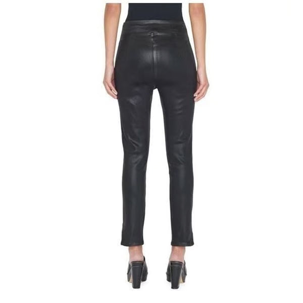 Pantalon Jetset Skinny Crop Slit - Noir Coated