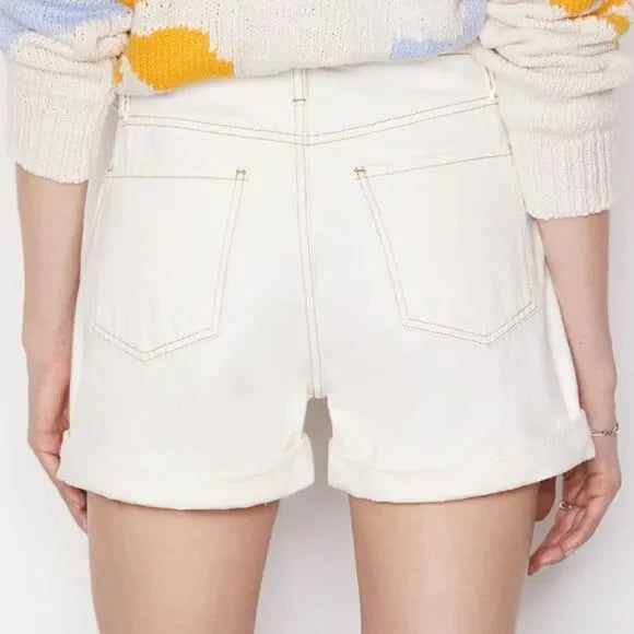 Short High Rise Cuffed - Ecru