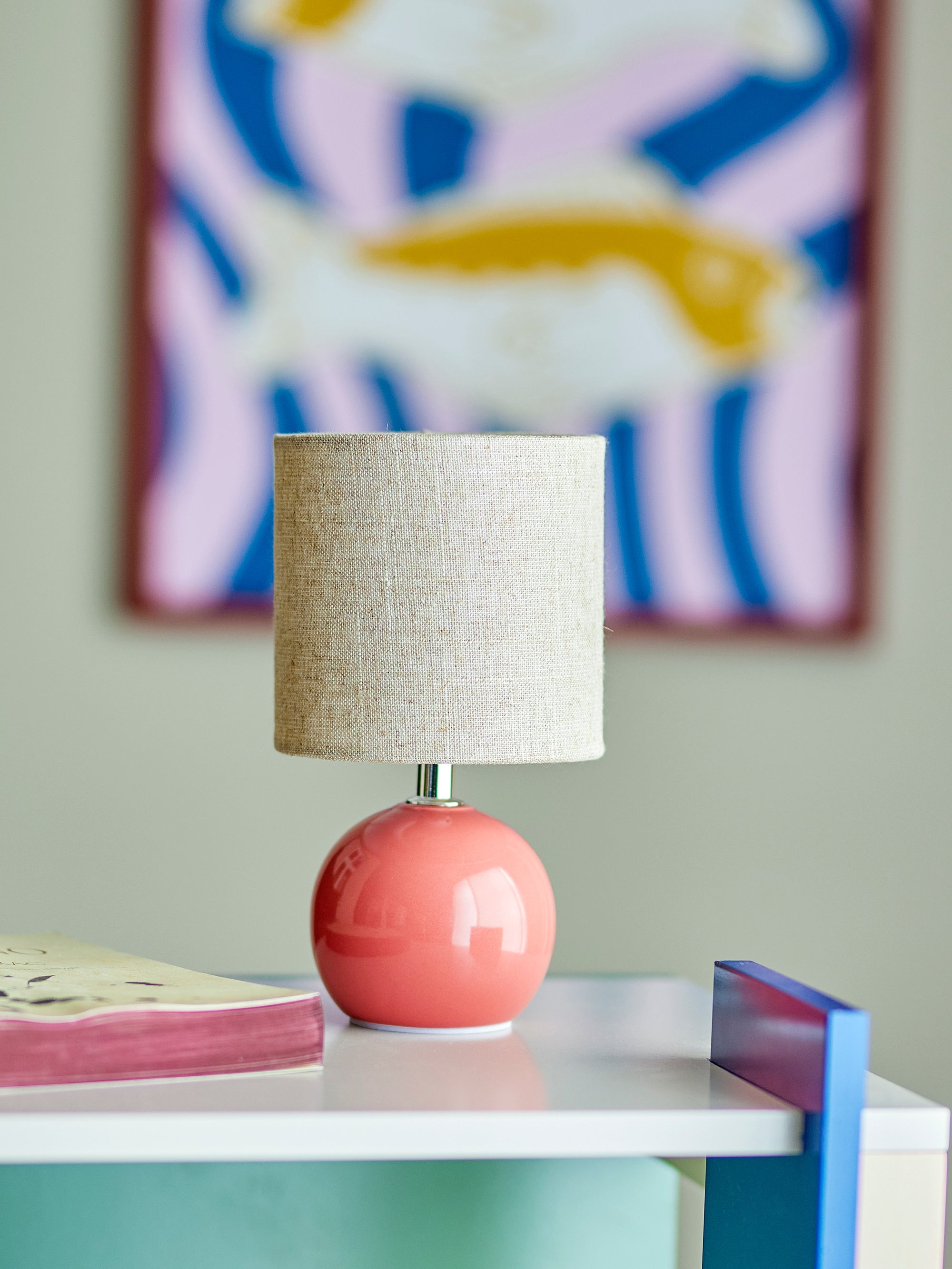 Valdis - Lampe À Poser - Rose Poudré - Grès