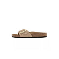Sandales Femme Birkenstock Madrid Big Buckle Cuir Nubuck - Beige/Gold