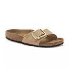 Sandales Femme Birkenstock Madrid Big Buckle Cuir Nubuck - Beige/Gold
