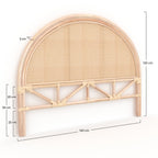 madya tete lit rotin cannage 140cm style boheme chambre