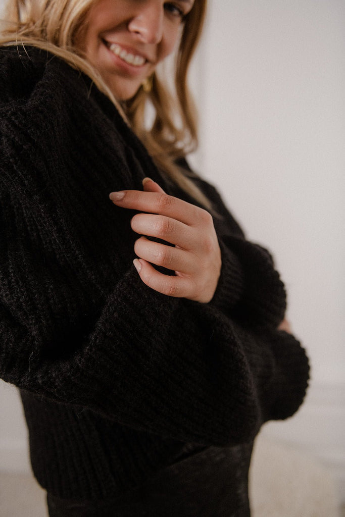Maille Maja Black - Noir - Plume Paris - The Bradery