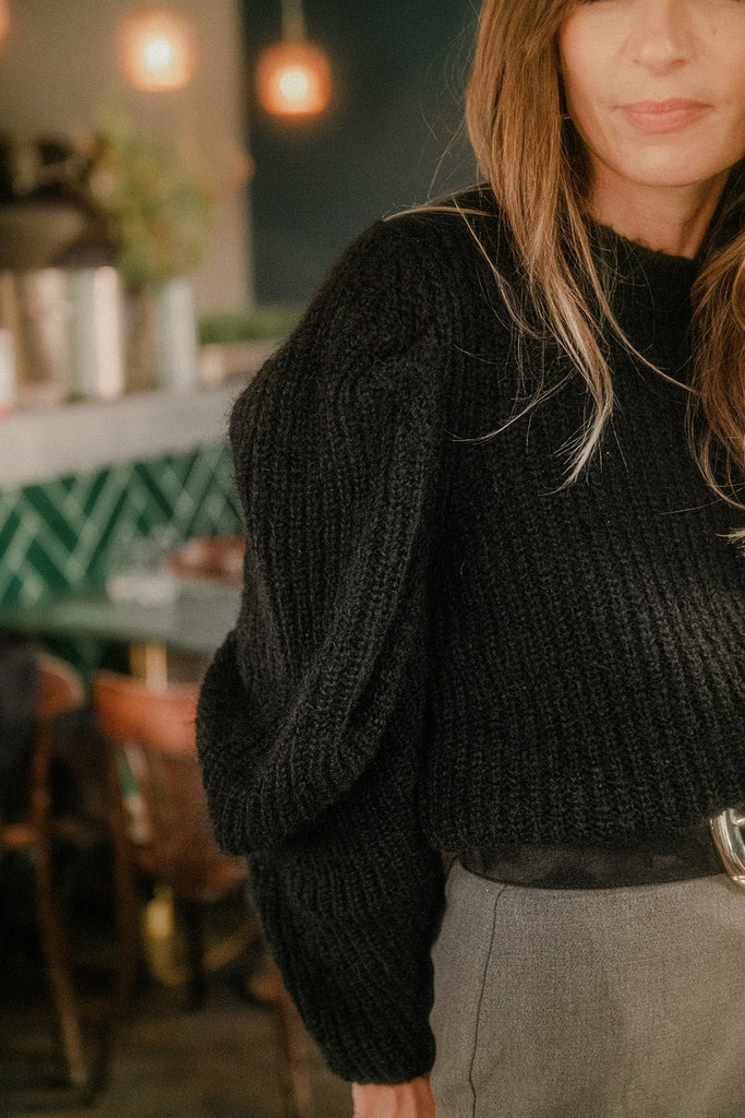 Maille Maja Black - Noir - Plume Paris - The Bradery