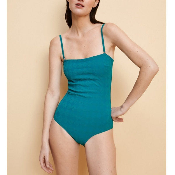 Maillot De Bain Jacquard - Emeraude - Femme ACCESSOIRES Cyrillus