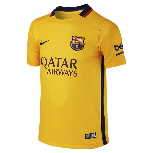 Maillot De Football Nike Junior Fc Barcelona Away Stadium 2015/2016 - 659028-740 - Jaune - Junior MAILLOT FOOTBALL JUNIOR TEXTILE Nike