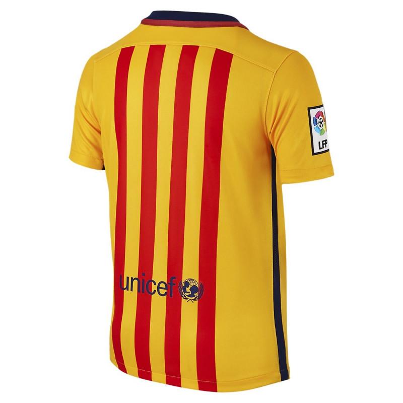 Maillot De Football Nike Junior Fc Barcelona Away Stadium 2015/2016 - 659028-740 - Jaune - Junior MAILLOT FOOTBALL JUNIOR TEXTILE Nike