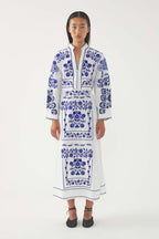 Robe Longue Mamie - Bleu