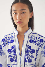 Robe Longue Mamie - Bleu
