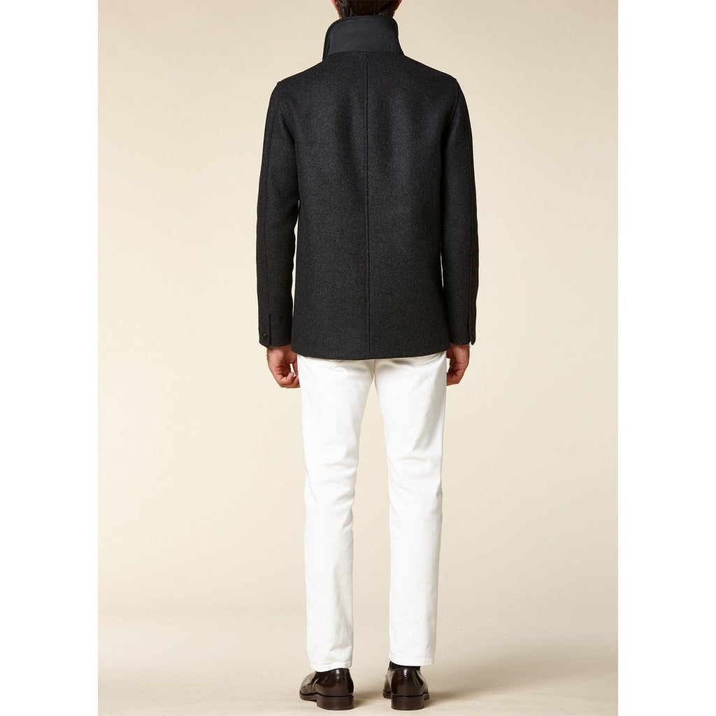 Manteau À Col Amovible - Gris - De Fursac - The Bradery