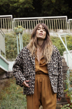 Manteau Court Luno - Léopard - Plume Paris - The Bradery