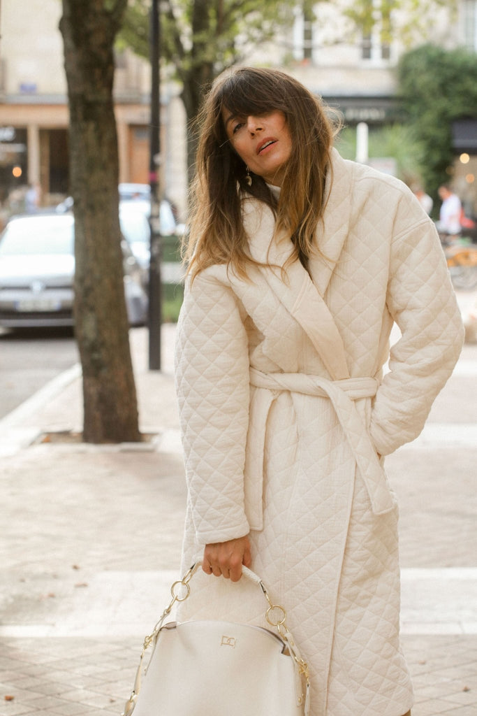 Manteau Neptune Long - Écru - Plume Paris - The Bradery