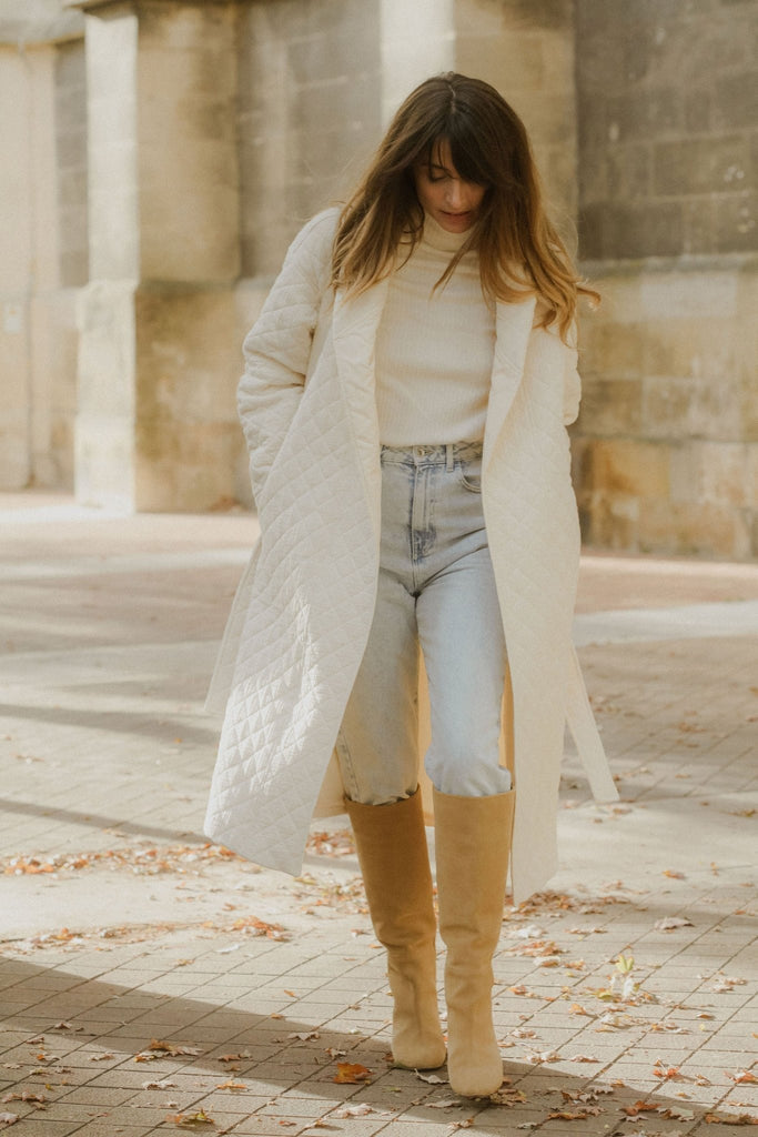 Manteau Neptune Long - Écru - Plume Paris - The Bradery