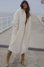 Manteau Neptune Long - Écru - Plume Paris - The Bradery