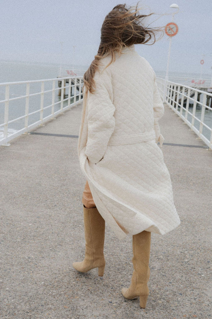 Manteau Neptune Long - Écru - Plume Paris - The Bradery