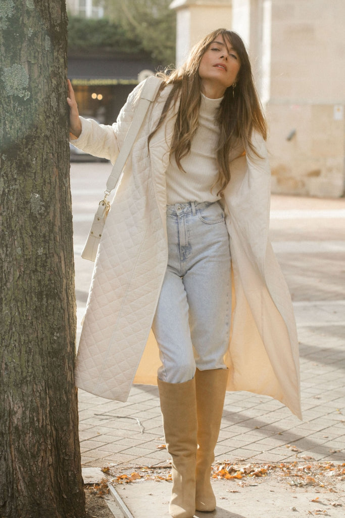 Manteau Neptune Long - Écru - Plume Paris - The Bradery