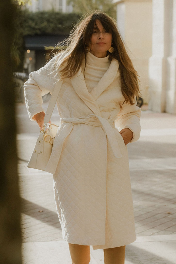 Manteau Neptune Long - Écru - Plume Paris - The Bradery