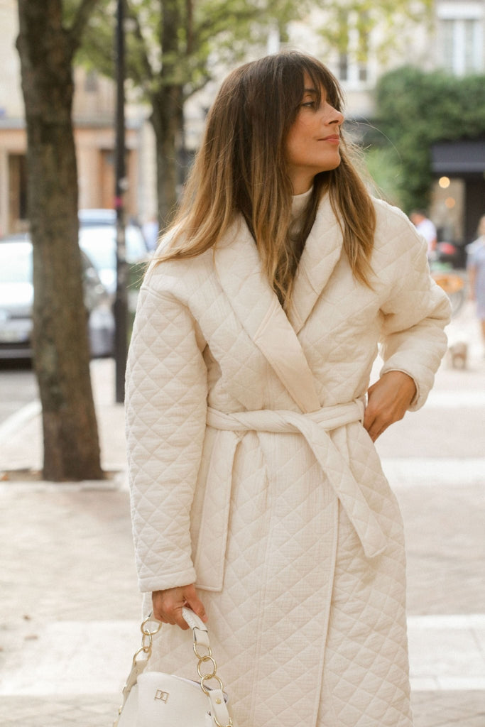 Manteau Neptune Long - Écru - Plume Paris - The Bradery