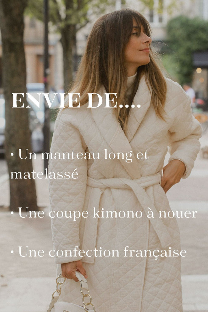 Manteau Neptune Long - Écru - Plume Paris - The Bradery