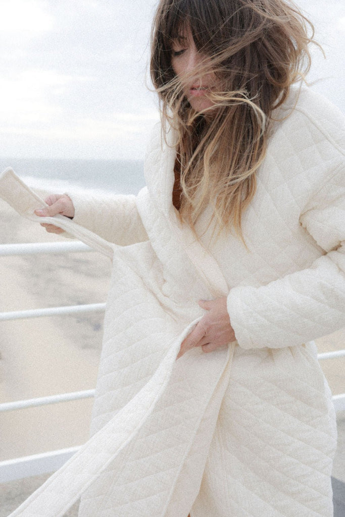 Manteau Neptune Long - Écru - Plume Paris - The Bradery