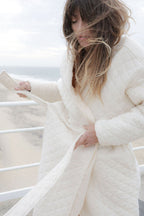 Manteau Neptune Long - Écru - Plume Paris - The Bradery