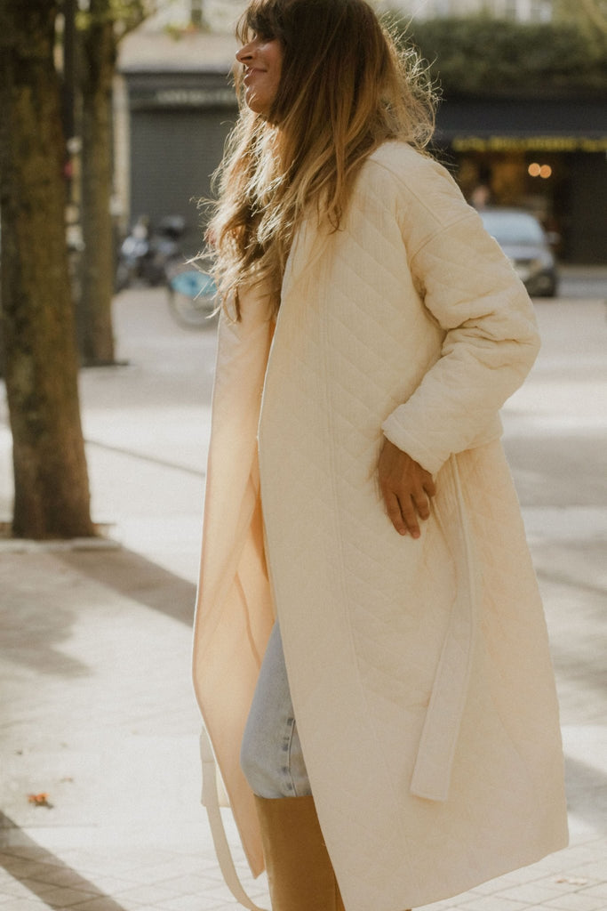 Manteau Neptune Long - Écru - Plume Paris - The Bradery