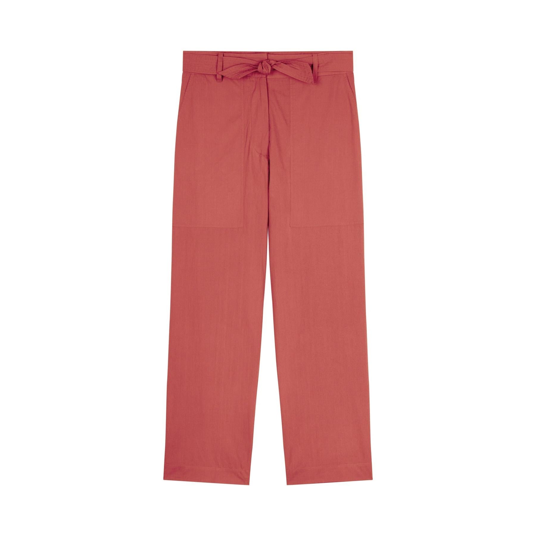 MARCO PANTALON TAILLE HAUTE EN POPLINE DE COTON - CALAROSSA Pantalon Mare Di Latte