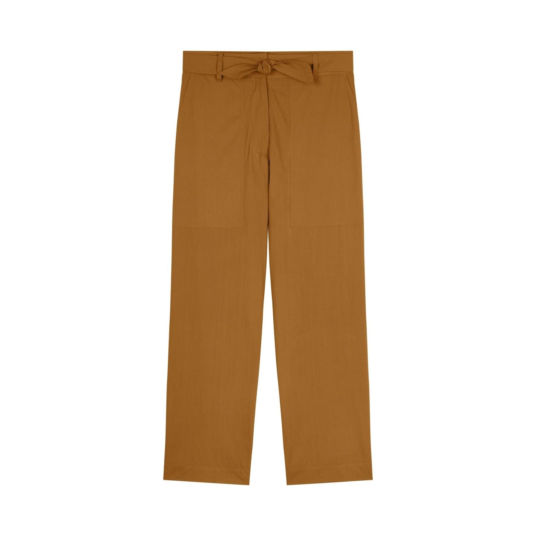 MARCO PANTALON TAILLE HAUTE EN POPLINE DE COTON - CUMIN Pantalon Mare Di Latte