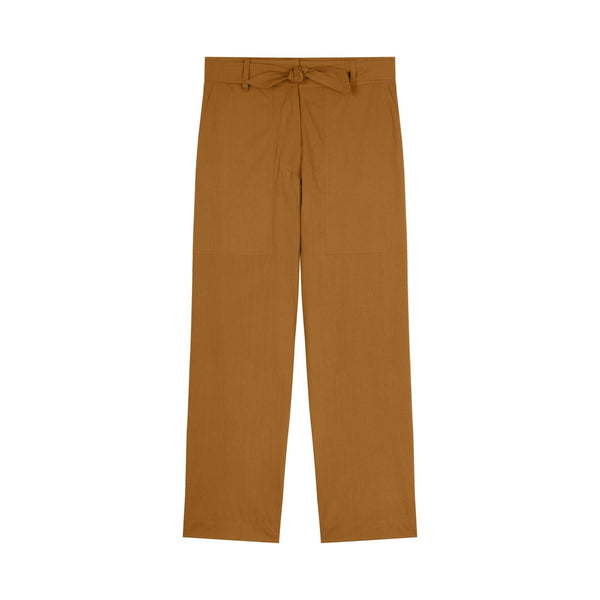 MARCO PANTALON TAILLE HAUTE EN POPLINE DE COTON - CUMIN Pantalon Mare Di Latte