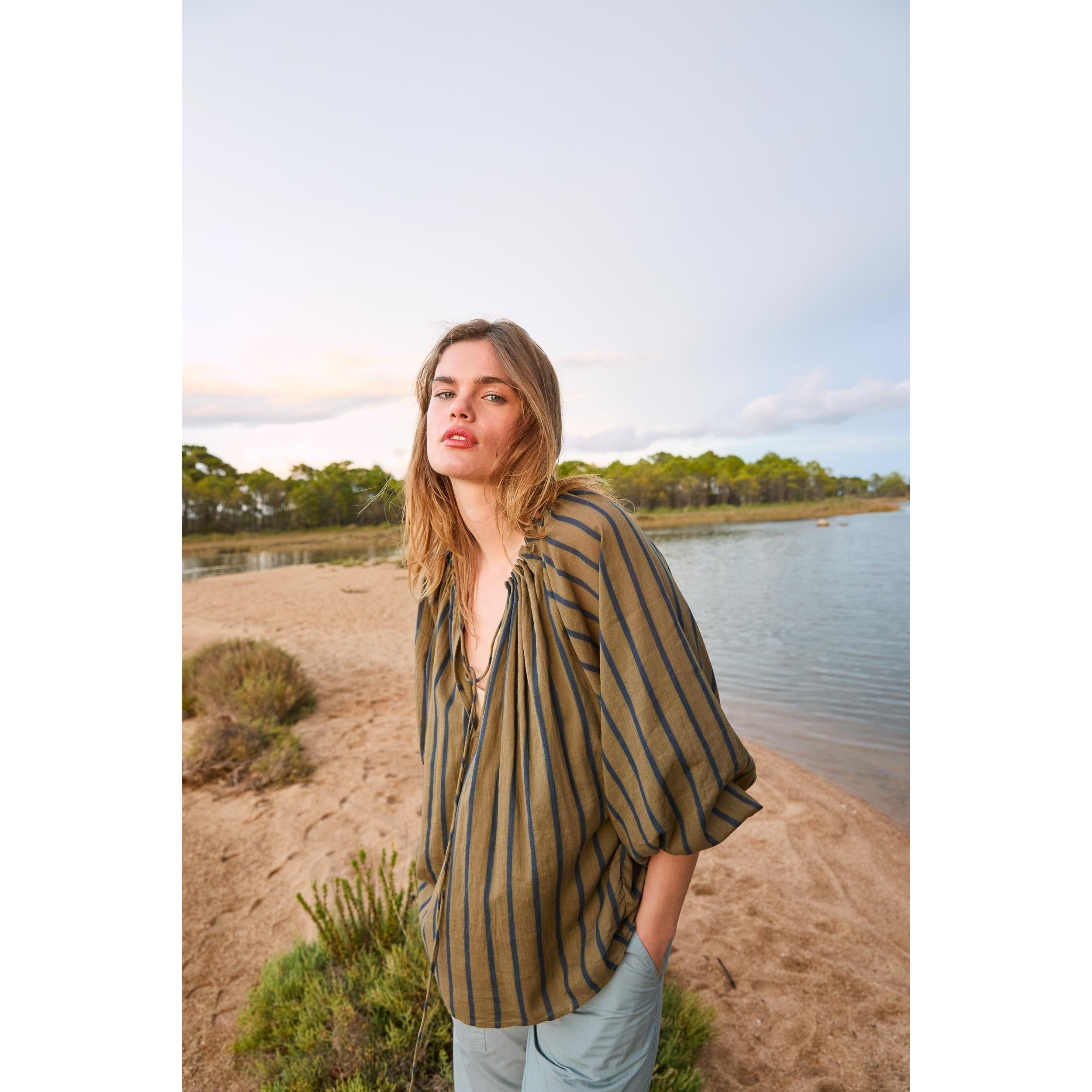 Blouse Bono Imprime Pelicano - Army Dark Blue