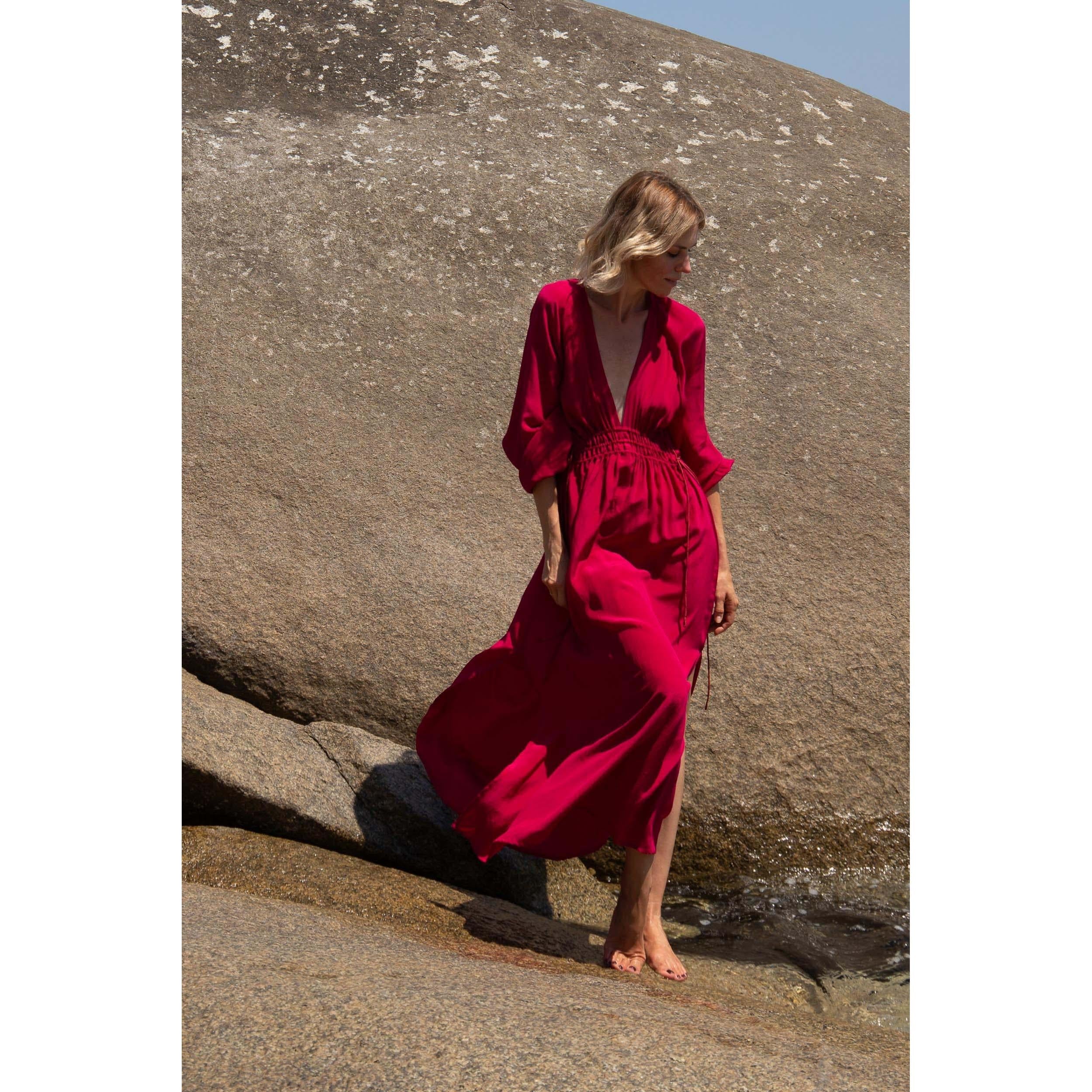 Robe Esmee Soie - Camelia Pink
