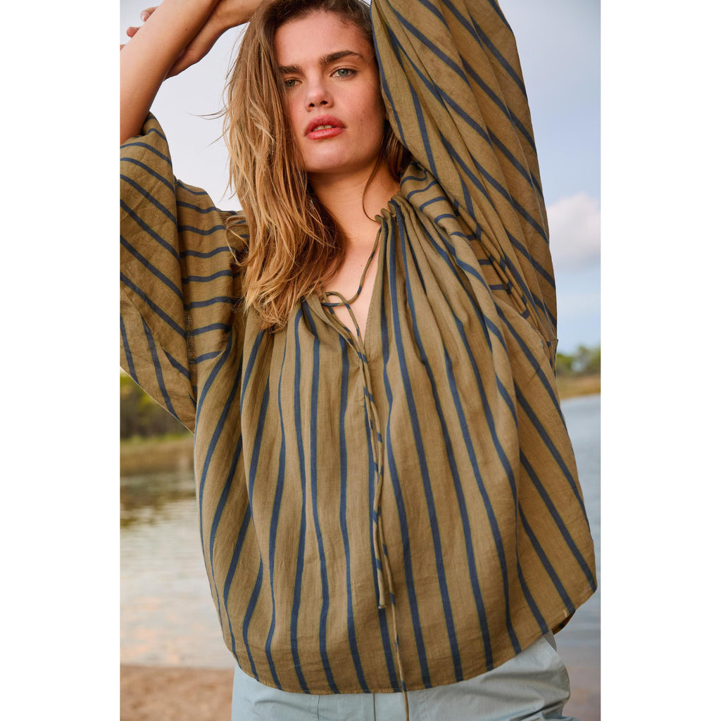 Blouse Bono Imprime Pelicano - Light Blue Red