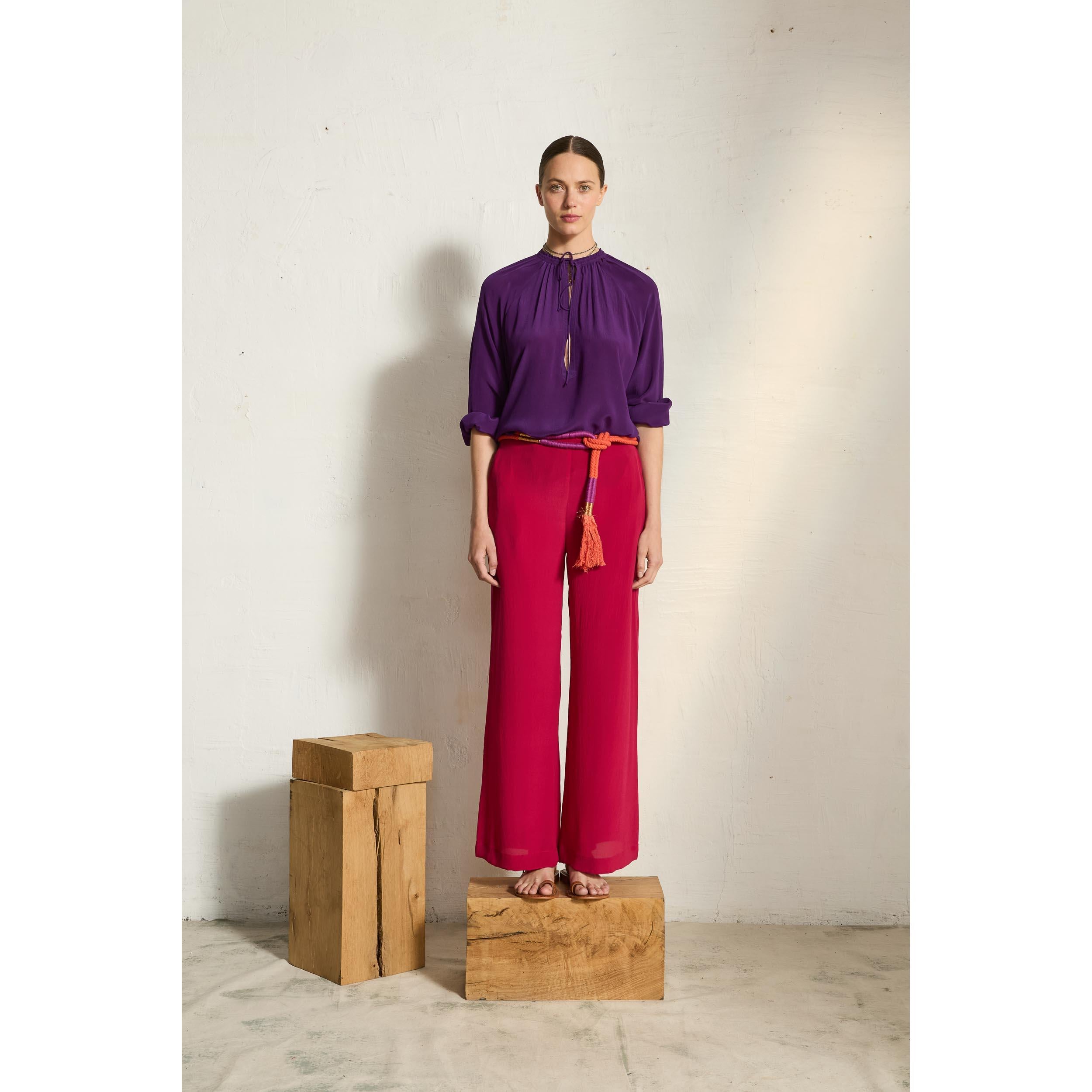Blouse Claude Soie - Camelia Pink