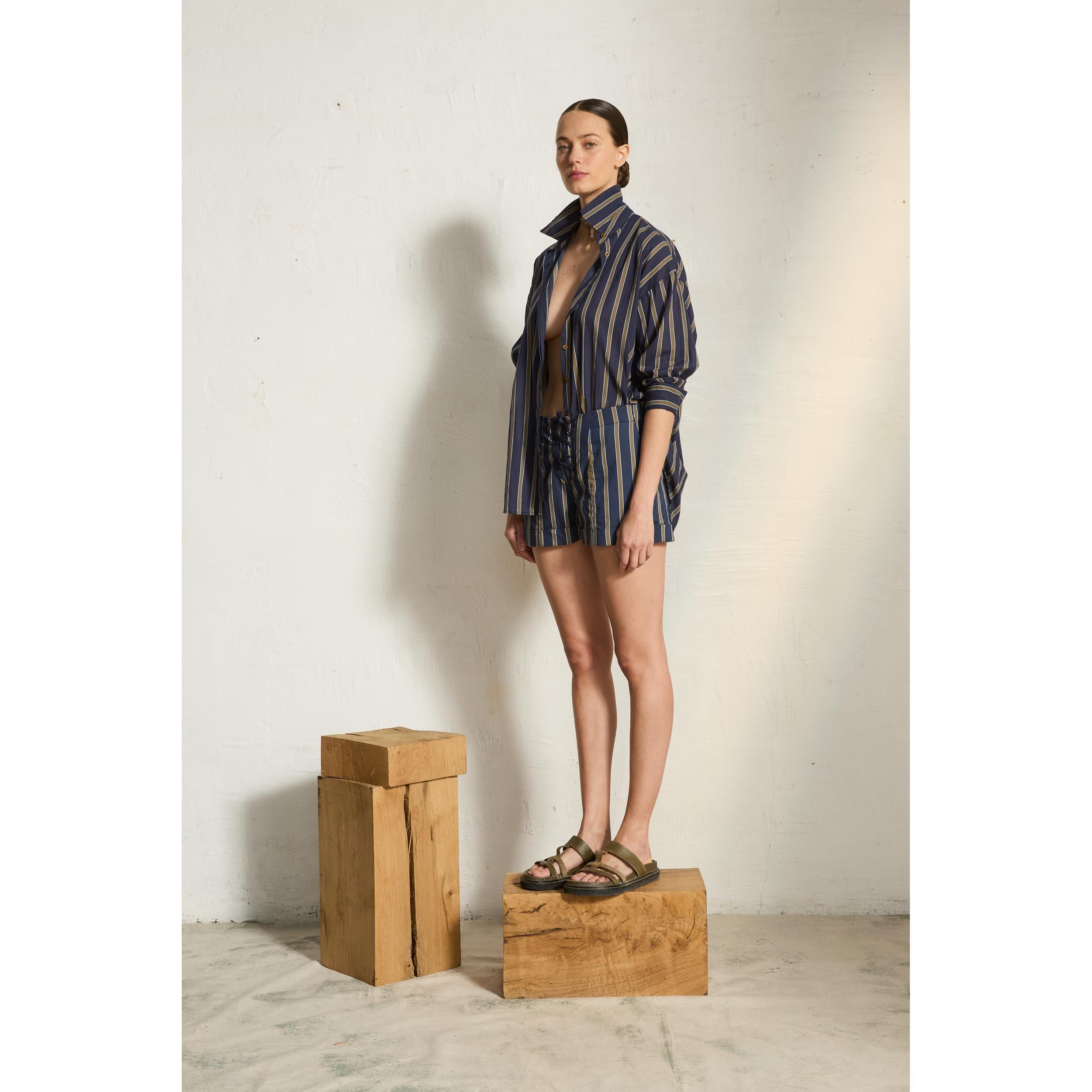 Chemise Fiorina Imprime Pelicano - Dark Blue Kaki