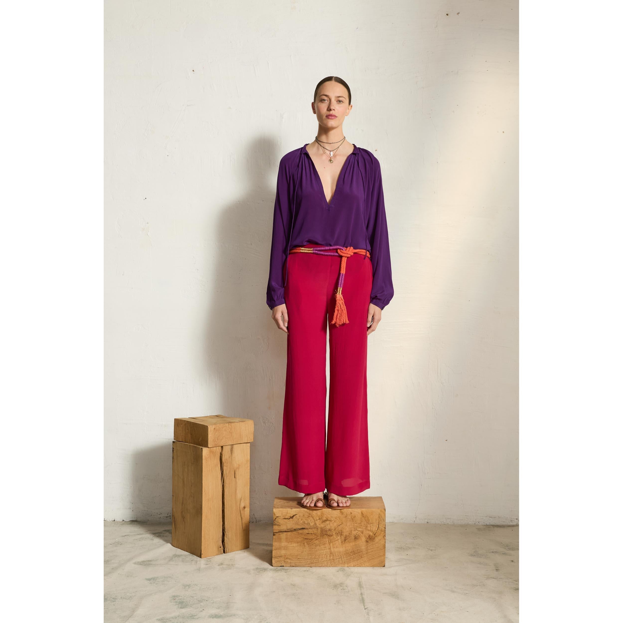 Blouse Claude Soie - Camelia Pink