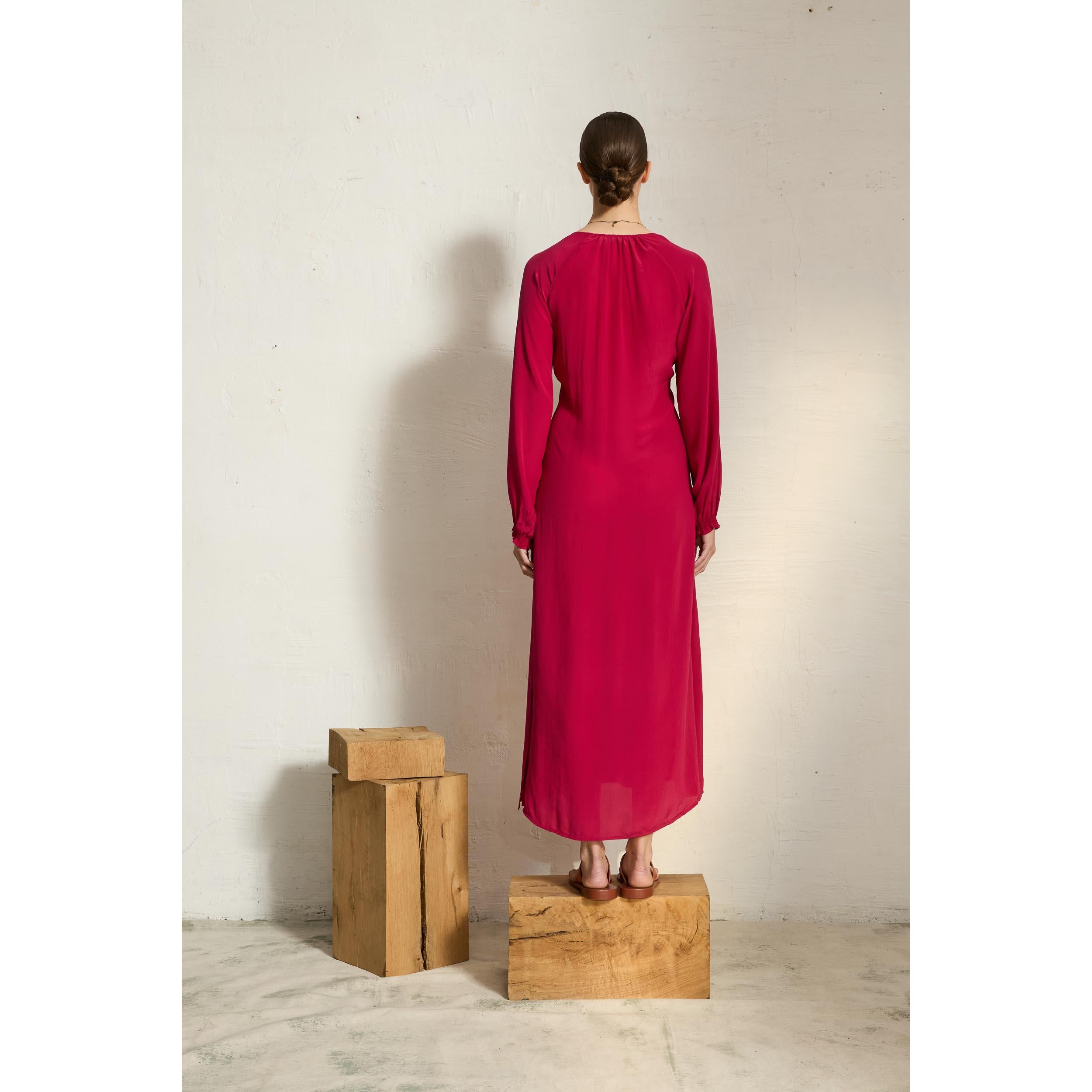Robe Esmee Soie - Camelia Pink