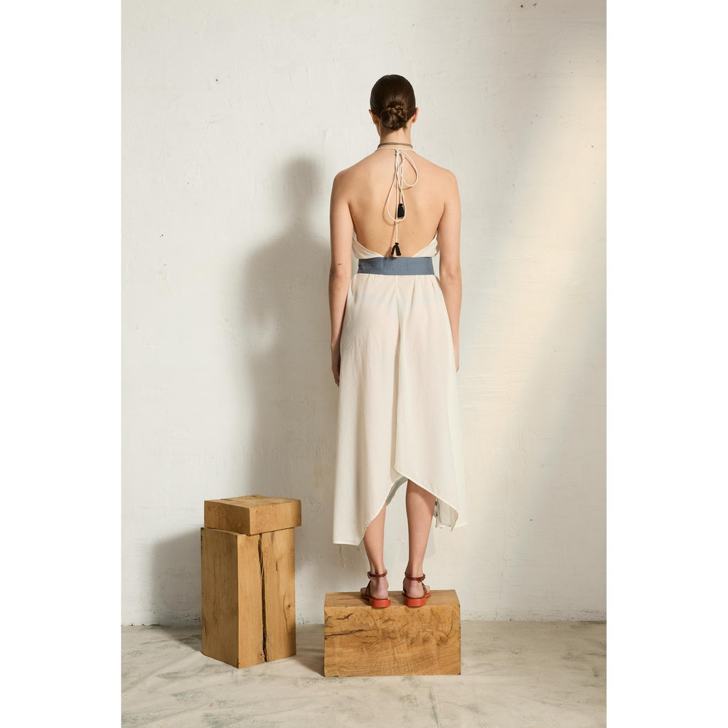 Robe Ivina Imprime Arabesque - White