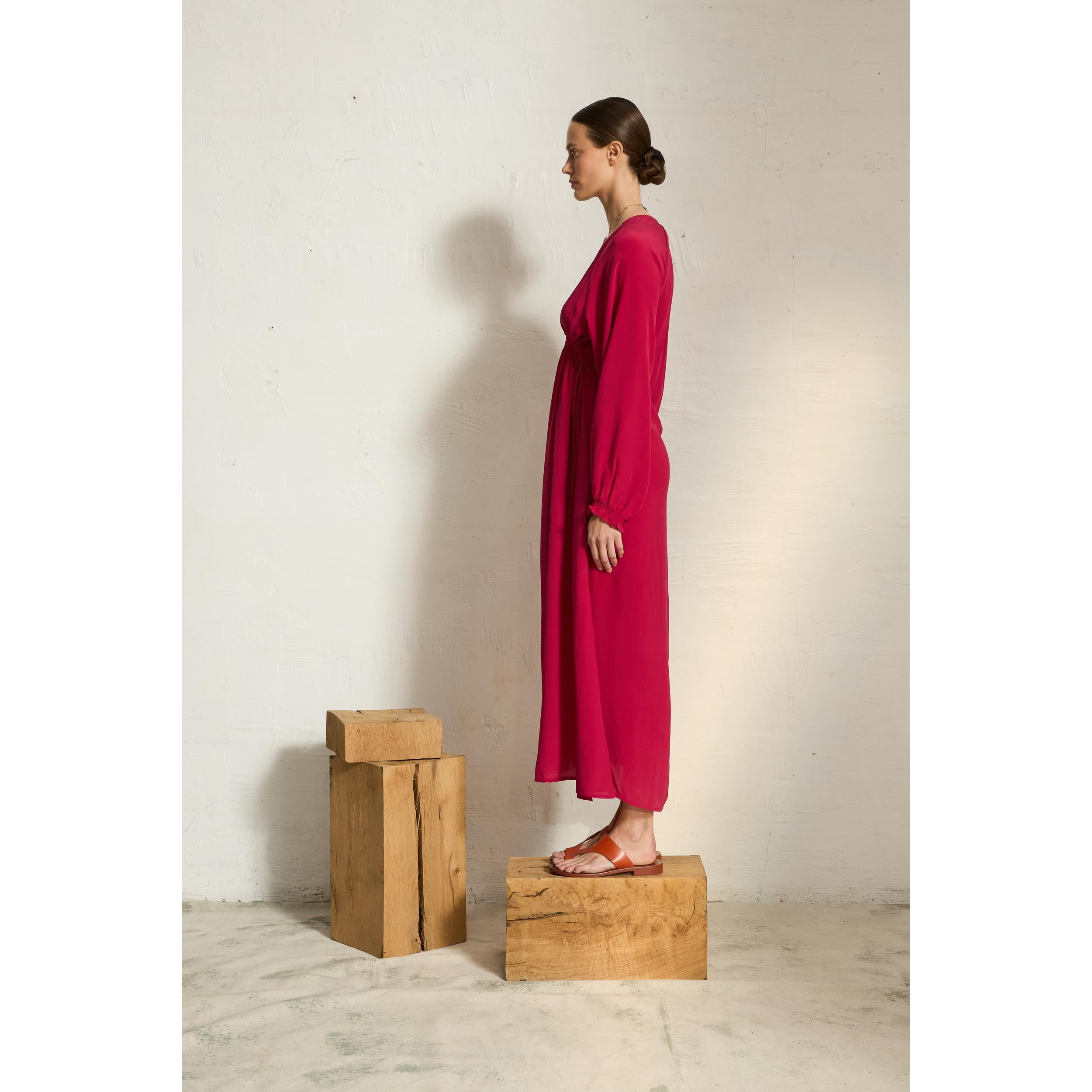 Robe Esmee Soie - Camelia Pink